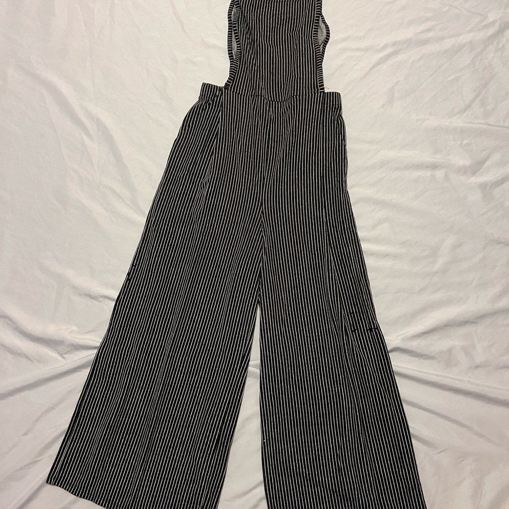 Striped Black and White Jumpsuit